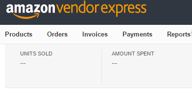 Amazon Vendor Express Dashboard